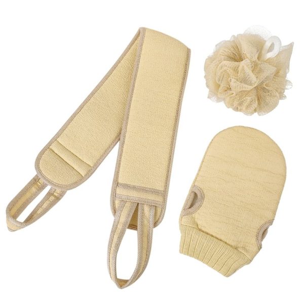 3PCS Exfoliating Loofah Back Scrubber Shower Set, Double-Sided Body Exfoliator Bath Shower Scrubber for Women Men, Scrubber to Deep Clean Relax Your Body - Image 2