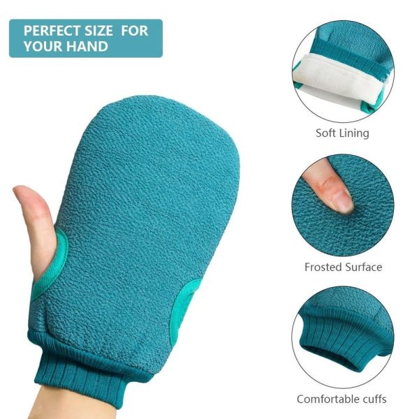 3PCS Exfoliating Loofah Back Scrubber Shower Set, Double-Sided Body Exfoliator Bath Shower Scrubber for Women Men, Scrubber to Deep Clean Relax Your Body - Image 4