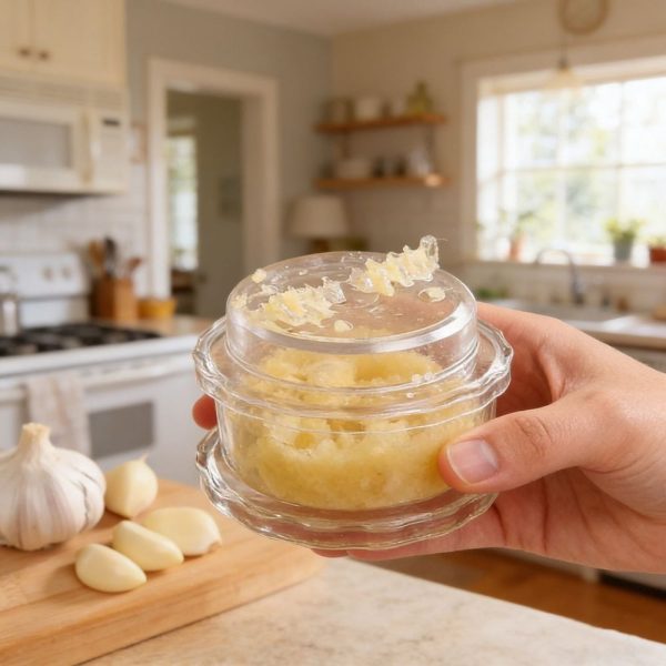 Clear Manual Garlic Paste Maker Hand Operated Garlic Mincer Compact Kitchen Prep Gadget For Sauce And Meal Preparation - Image 2