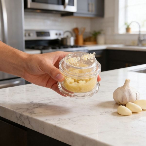 Clear Manual Garlic Paste Maker Hand Operated Garlic Mincer Compact Kitchen Prep Gadget For Sauce And Meal Preparation - Image 5