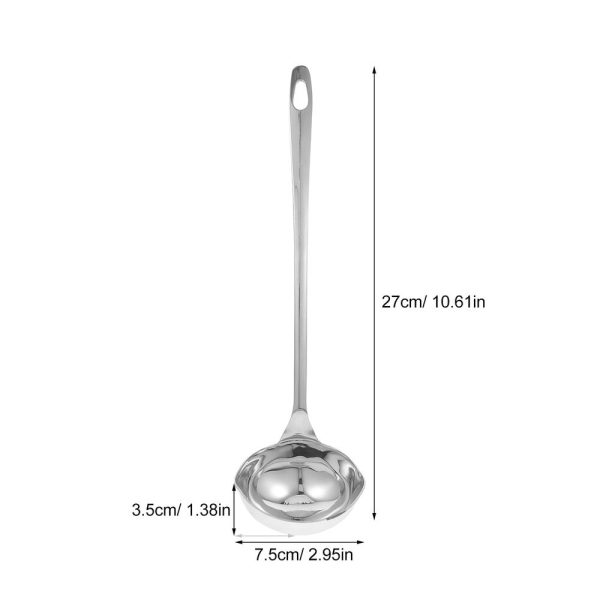 2Pcs Stainless Steel Ladle with Dual Spout for Serving Soup Gravy and Sauce - Image 2