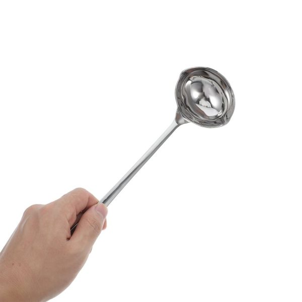 2Pcs Stainless Steel Ladle with Dual Spout for Serving Soup Gravy and Sauce - Image 5