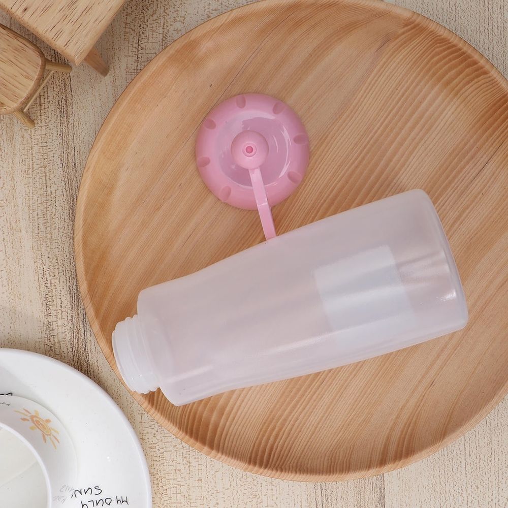 Bottle Salad Dressing Transparent Plastic with Detachable Lid for Oil Vinegar Syrups