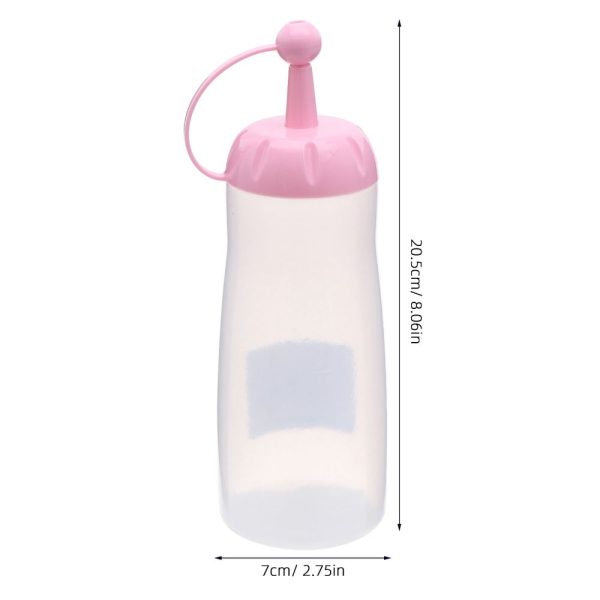 Bottle Salad Dressing Transparent Plastic with Detachable Lid for Oil Vinegar Syrups - Image 3