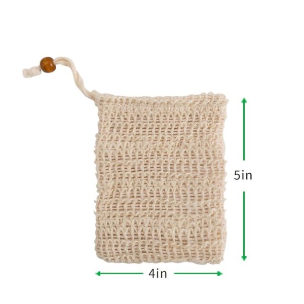 5-Pack Natural Sisal Soap Saver Bag, Organic Soap Pouch for Exfoliating Lather, Bar Soap Holder – Air Dry Soap Bag for Shower - Image 3