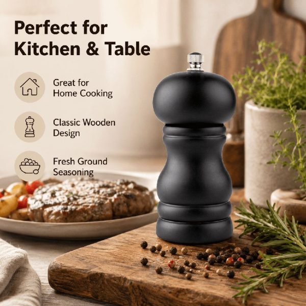 Solid Wood Pepper Powder Grinder Black Pepper and Sichuan Pepper Ground Manual Grinder - Image 2
