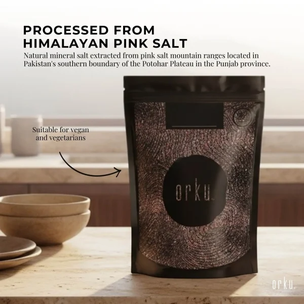 Orku 100g Himalayan Fine Grain Black Salt Kala Namak Table Salt - Image 3