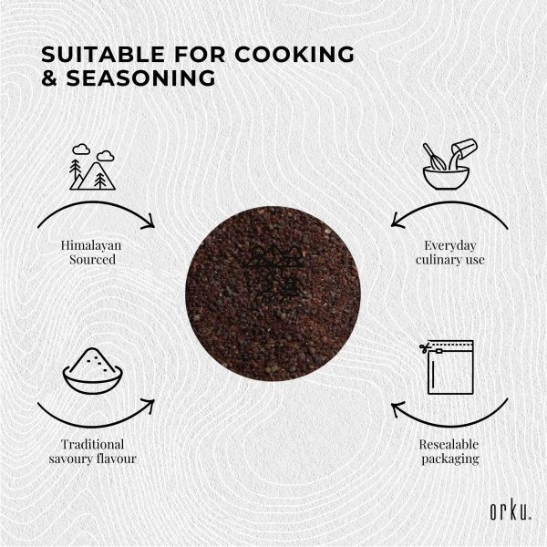 Orku Bulk 20Kg Himalayan Fine Grain Black Salt Kala Namak Table Salt - Image 4