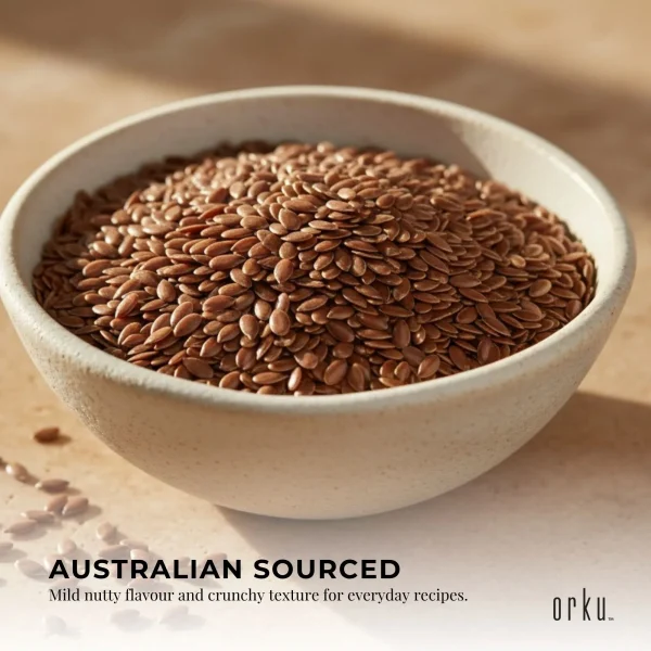 Orku 1Kg Organic Brown Linseed Flaxseed Whole Grain Non GMO - Image 3