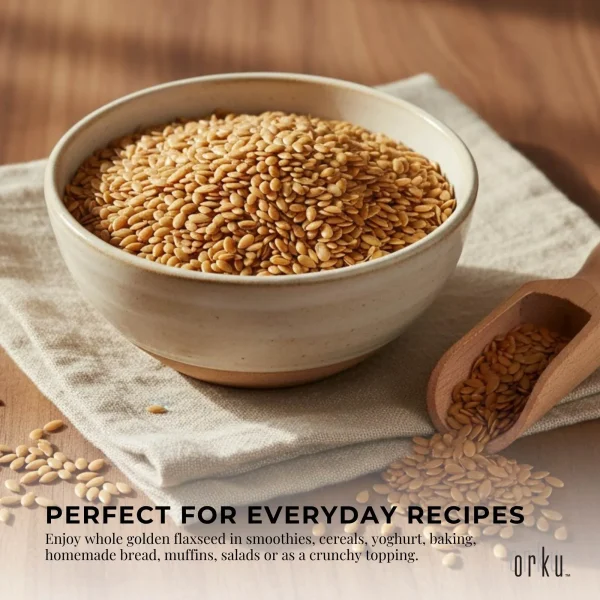 Orku 10Kg Organic Golden Linseed Flaxseed Whole Grain Non GMO Bulk - Image 4