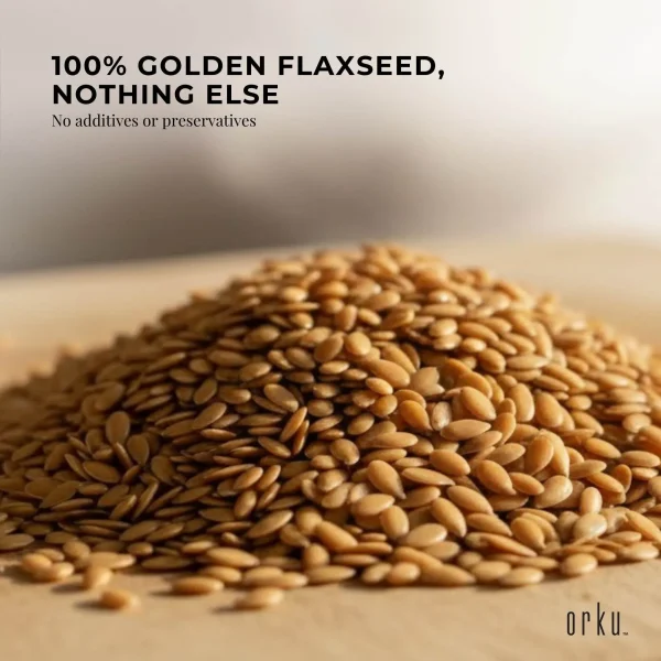 Orku 10Kg Organic Golden Linseed Flaxseed Whole Grain Non GMO Bulk - Image 5