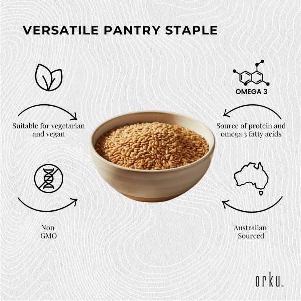 Orku 10Kg Organic Golden Linseed Flaxseed Whole Grain Non GMO Bulk - Image 6