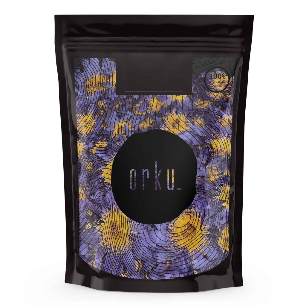 Orku 50g Blue Lotus Flowers - Dried Whole Open Lily Nymphaea Caerulea