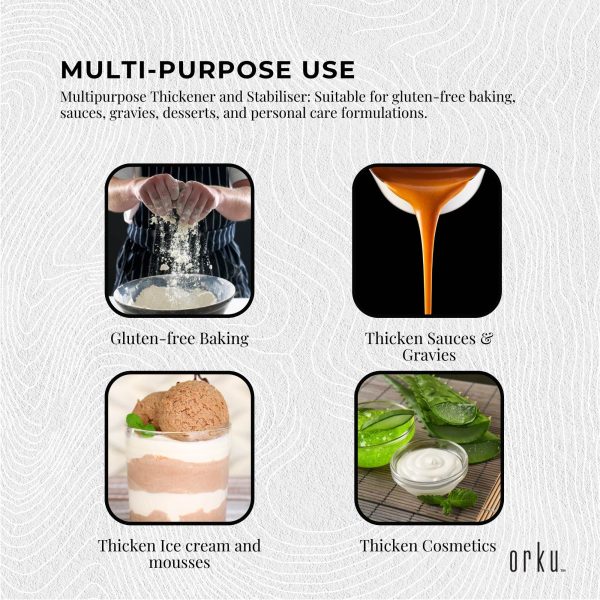 Orku 20Kg Xanthan Gum Thickener Fine Powder 200 Mesh FCC E415 Food Grade - Image 5