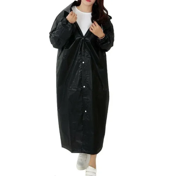 Waterproof Raincoat Jacket Mens Womens Long Hooded Rainwear Eva Rain Coat Au - Image 11