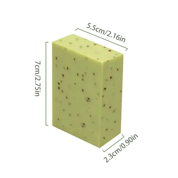2PCS Seaweed Scrub Body Soap Bar with Granules Exfoliating Bath Cleanser Gift - Coconut-2PCS - Image 4