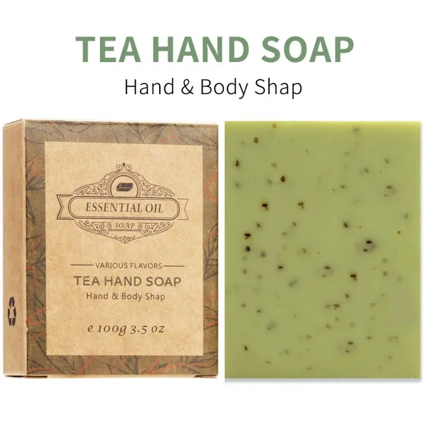 2PCS Seaweed Scrub Body Soap Bar with Granules Exfoliating Bath Cleanser Gift - Coconut-2PCS - Image 11