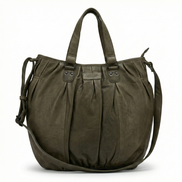 Premium Womens Leather Shoulder Bag Messenger Satchel Handbag Purse ITWB02 - Grey - Image 2