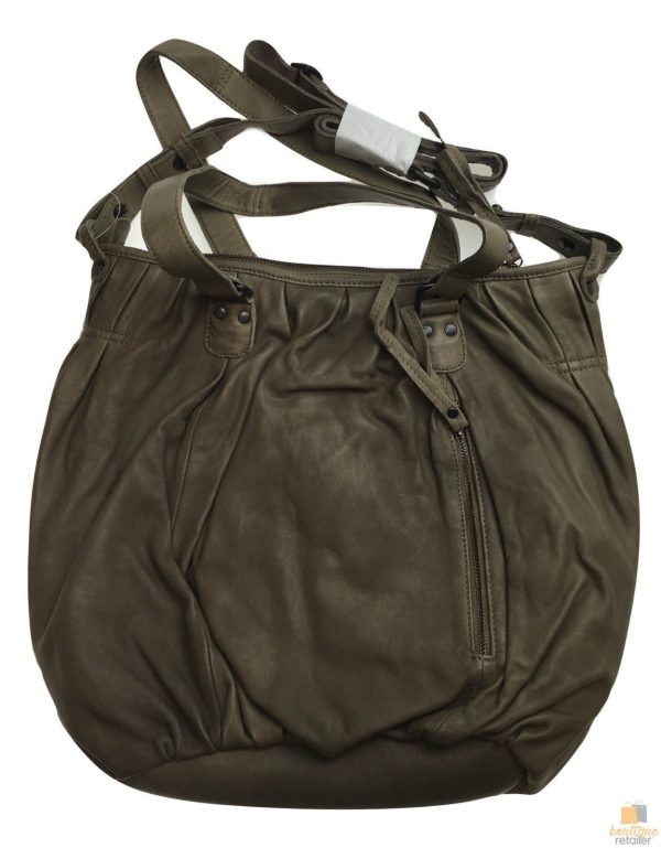 Premium Womens Leather Shoulder Bag Messenger Satchel Handbag Purse ITWB02 - Grey - Image 3