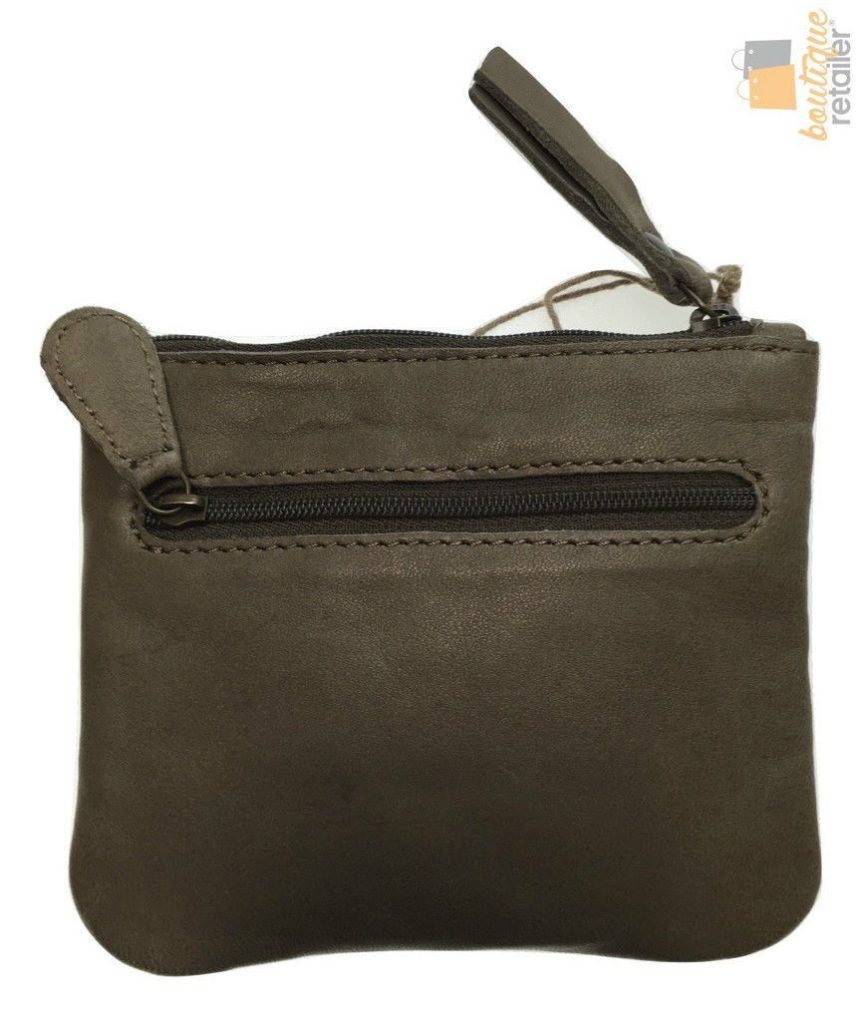 Womens Leather Clutch Wallet Purse Card Holder Satchel Zipper Handbag ITS05 - Grey