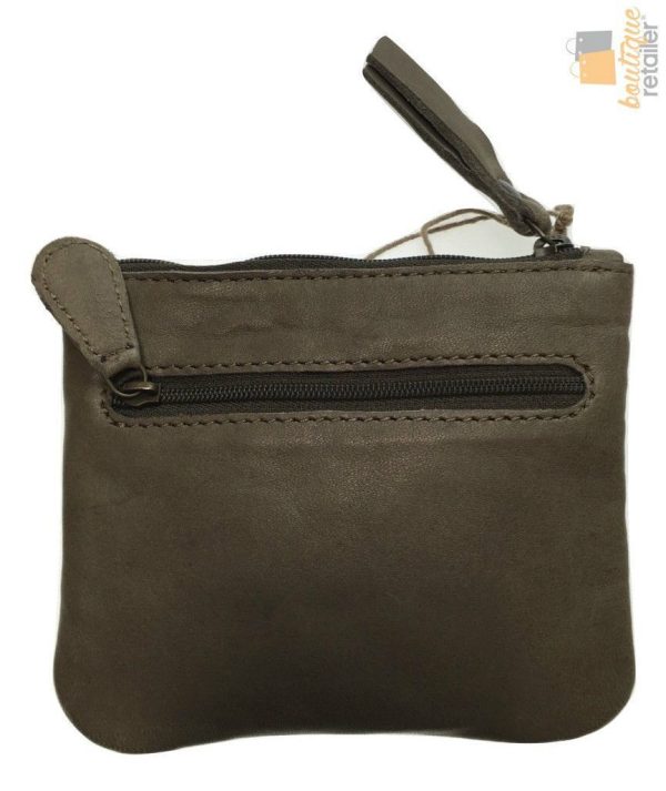 Womens Leather Clutch Wallet Purse Card Holder Satchel Zipper Handbag ITS05 - Grey - Image 2