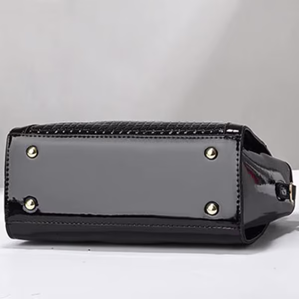 Black Women's Handbag Set - Large Capacity 2 Piece Shoulder Bag with Matching Wallet - Image 3