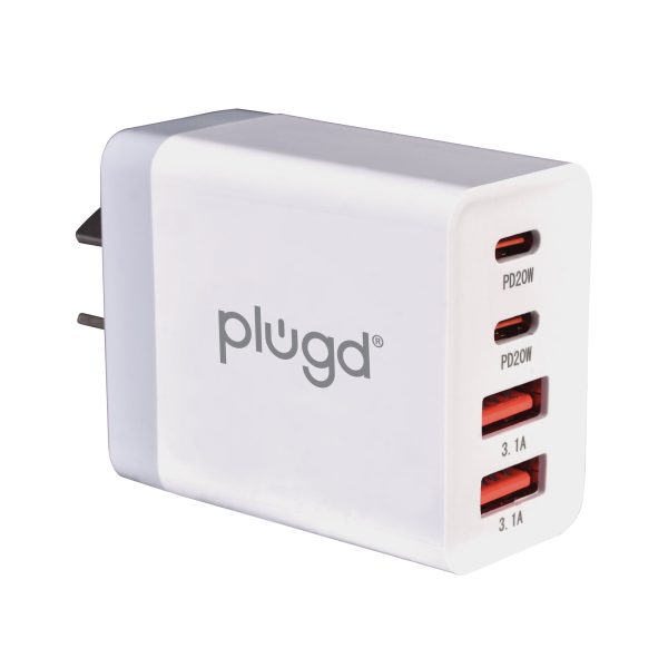 4 PORT WALL CHARGER USB C+USB A