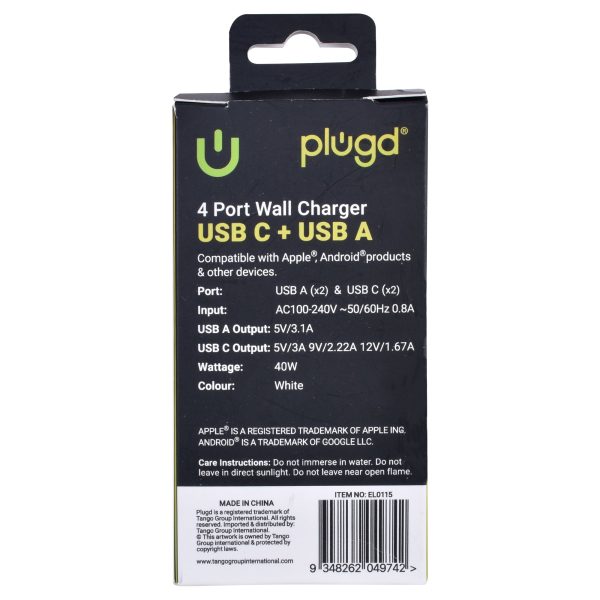 4 PORT WALL CHARGER USB C+USB A - Image 5