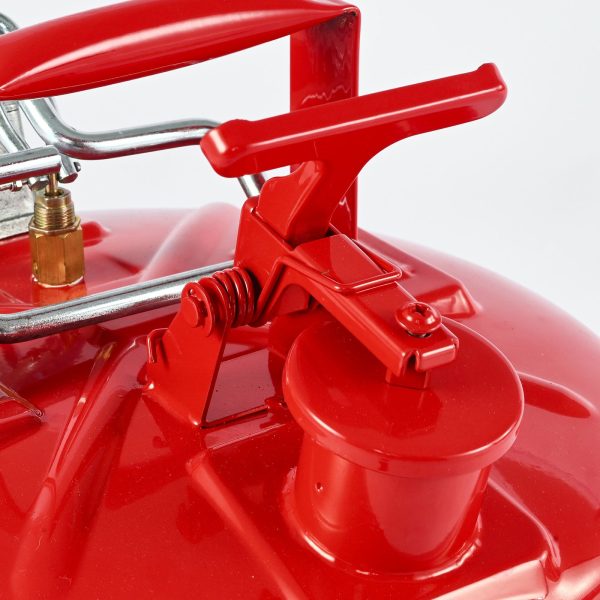 Safety Gas Can, 19 L Type II Red Safety Can for Gasoline with Stainless Steel Flame Arrester, Self-Closing Lid, and Flexible Metal Spout, Carbon Steel Flammable Storage with Ergonomic Handle - Image 12