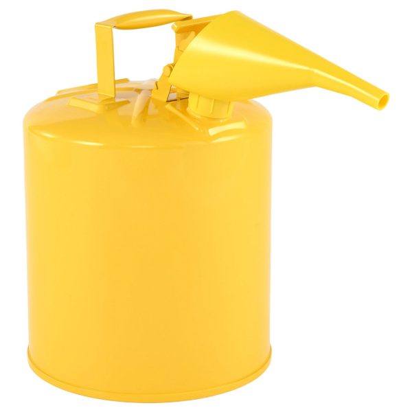 Safety Can, 19 L Type I Yellow Safety Can for Diesel with Stainless Steel Flame Arrester, Self-Closing Lid, and PE Funnel, Carbon Steel Flammable Fuel Storage Container with Ergonomic Handle - Image 9