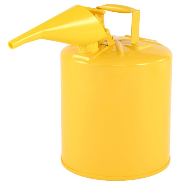 Safety Can, 19 L Type I Yellow Safety Can for Diesel with Stainless Steel Flame Arrester, Self-Closing Lid, and PE Funnel, Carbon Steel Flammable Fuel Storage Container with Ergonomic Handle - Image 11