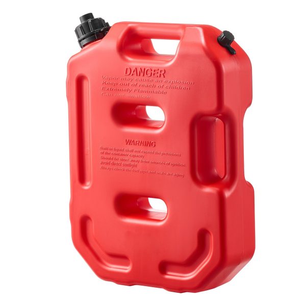 Fuel Container, 10 L, Gas Can with Spout and Lockable Bracket, 15 L/min Max Flow Rate, Secure & Leak-proof, Portable Flat Fluid Container for Most Cars Motorcycle ATV UTV, Red - Image 10