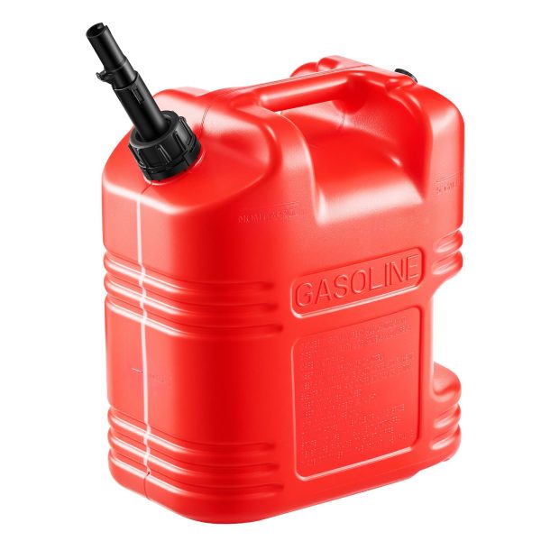 Fuel Container, 19 L, Gas Tank with Spout & Clear Scale, 15 L/min Max Flow Rate, Secure & Leak-proof, Portable Flat Fluid Container for Most Cars Motorcycle ATV UTV, Red, 1 Pack - Image 9